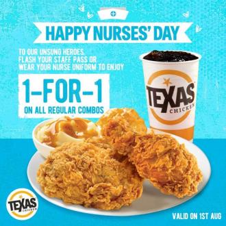 Texas Chicken Nurses Day 1-For-1 Promotion (1 August 2022)