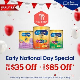 Enfagrow A+ Online Early National Day & 8.8 Promotion Up To $35 OFF + Extra $85 OFF (valid until 5 August 2022)