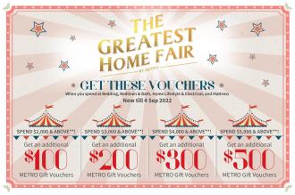 Metro Greatest Home Fair Sale (valid until 4 September 2022)
