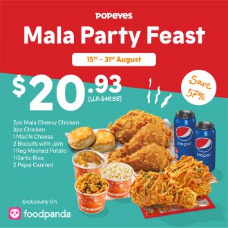 Popeyes FoodPanda Mala Cheesy Chicken Promotion (15 August 2022 - 31 August 2022)