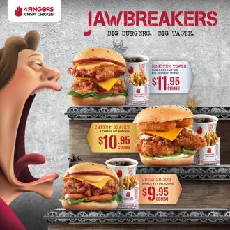 4Fingers Jawbreakers Burger Combos & Bundles Promotion