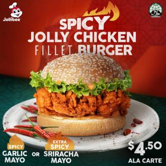 Jollibee Extra Spicy Jolly Chicken Fillet Burger