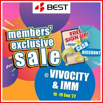 BEST Denki VivoCity & IMM Members Exclusive Sale (16 September 2022 - 19 September 2022)