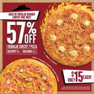Pizza Hut Cheesy 7 Pizza 57% OFF Promotion (valid until 31 October 2022)