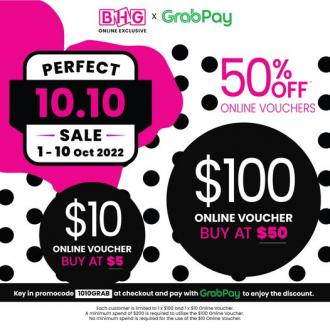BHG Online GrabPay 10.10 Sale (1 October 2022 - 10 October 2022)