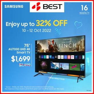 BEST Denki Samsung AU7000 UHD 4K Smart TV Promotion (10 October 2022 - 12 October 2022)