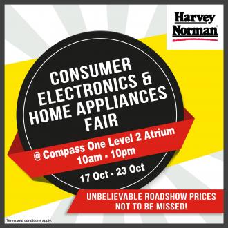 Harvey Norman Consumer Electronics & Home Appliances Fair Promotion at Compass One (17 Oct 2022 - 23 Oct 2022)