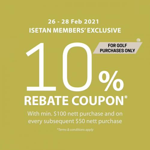 isetan-golf-sale-member-exclusive-10-rebate-coupon-26-february-2021