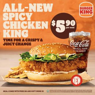 Burger King Spicy Chicken King Meal for $5.90 Promotion