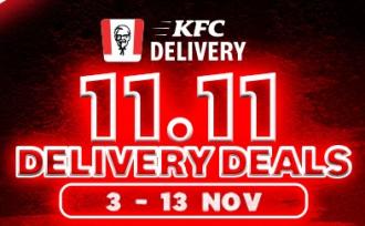 KFC Delivery 11.11 Promotion Up To 50% OFF (3 November 2022 - 13 November 2022)
