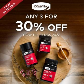 Metro Comvita Promotion Any 3 for 30% OFF (valid until 13 November 2022)