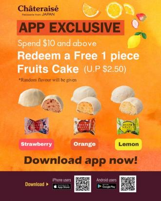 Chateraise FREE Fruits Cake Promotion (valid until 30 November 2022)