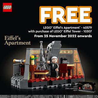 The Brick Shop FREE LEGO Eiffel's Apartment Promotion (25 Nov 2022 onwards)