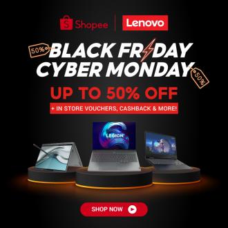 Lenovo Shopee Black Friday Cyber Monday Sale Up To 50% OFF (25 Nov 2022 - 28 Nov 2022)