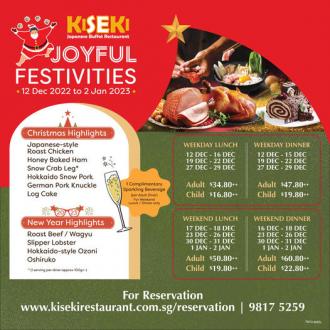 Kiseki Christmas and New Year Joyful Festivities Promotion (12 December 2022 - 2 January 2023)