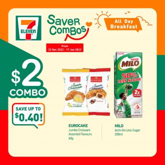 7-Eleven All-Day Breakfast Saver Combos Promotion (23 November 2022 - 17 January 2023)