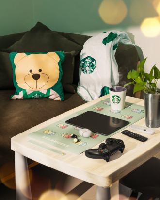 Starbucks Cushion blanket and Desktop Mat
