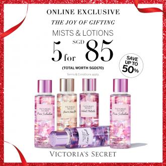 Victoria's Secret Mists & Lotions 5 for $85 Promotion (valid until 21 Dec 2022)
