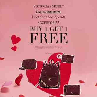 Victoria's Secret Valentine's Day Accessories Buy 1 Get 1 FREE Promotion (14 Feb 2023)