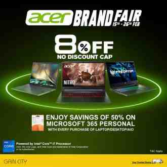 Gain City Acer Brand Fair Sale (15 Feb 2023 - 26 Feb 2023)